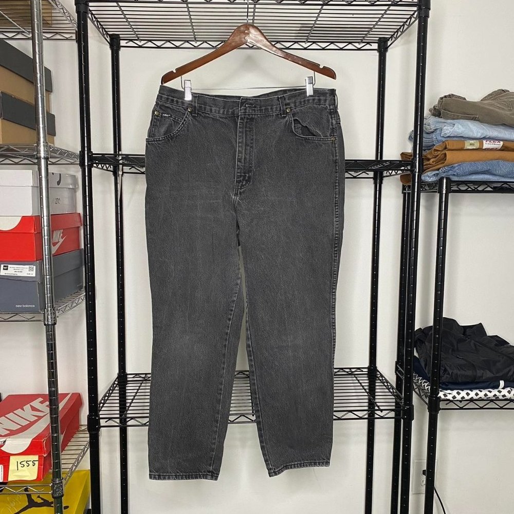 Vintage Womens Chic Jeans Black Denim